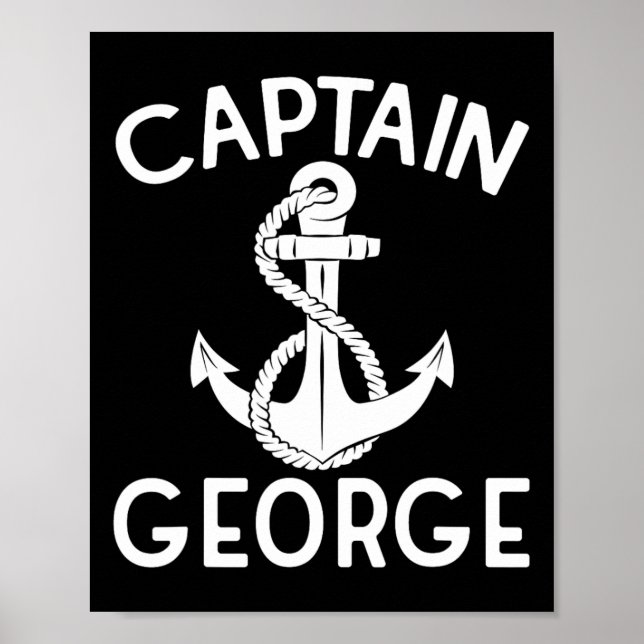 Captain George Boating Yacht Ship Anchor Poster (Vorne)
