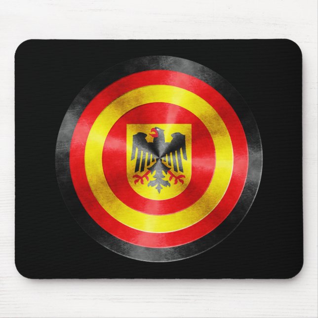 Captain Germany Held Schild Mousepad (Vorne)