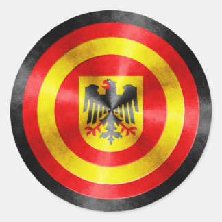 Captain Germany Heldenschild Runder Aufkleber