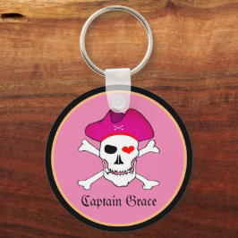 Captain Grace & Pirates Flag, Bootsurlaub / Lady Schlüsselanhänger