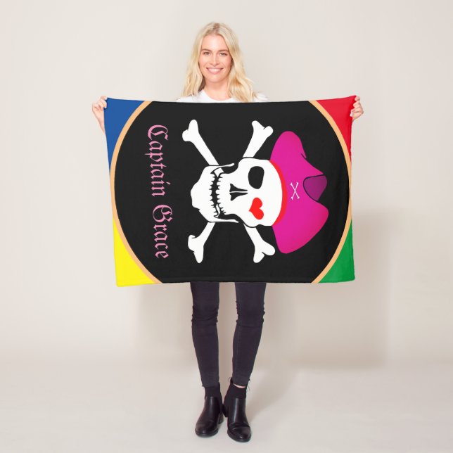 Captain "Grace" & Pirates - Schatzinsel /Girls Fleecedecke (Beispiel)