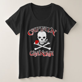 Captain Grandma Große Größe T-Shirt
