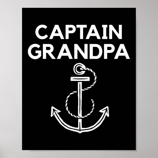 Captain Grandpa! Boote und Segelschiffe Poster (Vorne)