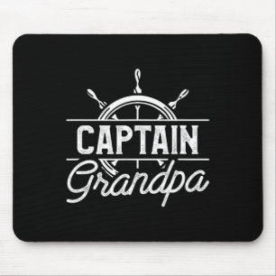 Captain Grandpa Funny Boot Segelangebot für Gr Mousepad