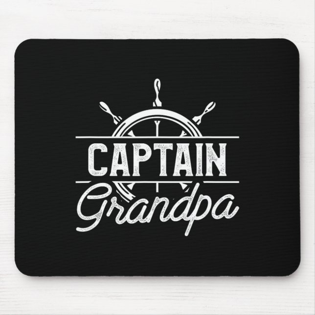 Captain Grandpa Funny Boot Segelangebot für Gr Mousepad (Vorne)