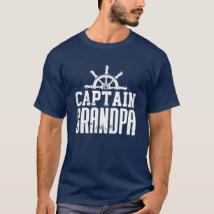 Captain Grandpa Funny Familiensegler Schiff Lover  T-Shirt