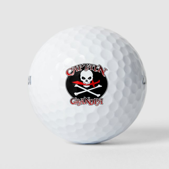 Captain Grandpa Golf Balls Golfball (Vorderseite)