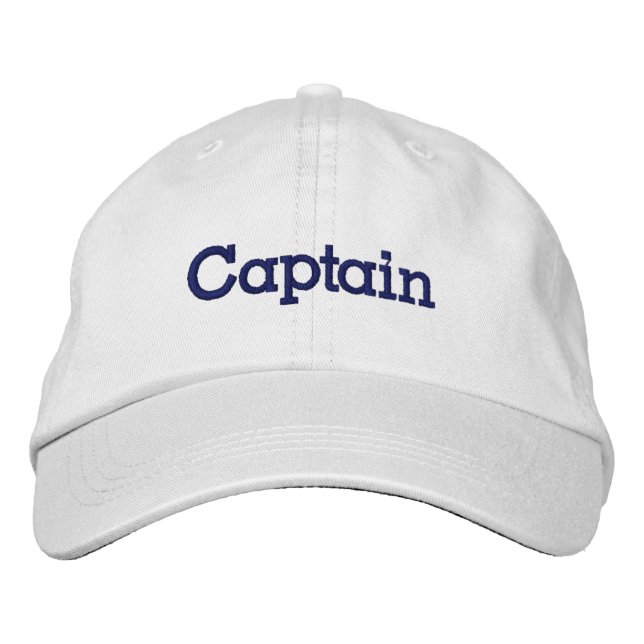 Captain Hat Bestickte Baseballkappe (Vorderseite)