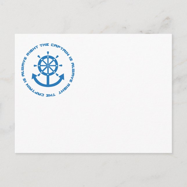 Captain hat immer recht postkarte (Vorderseite)