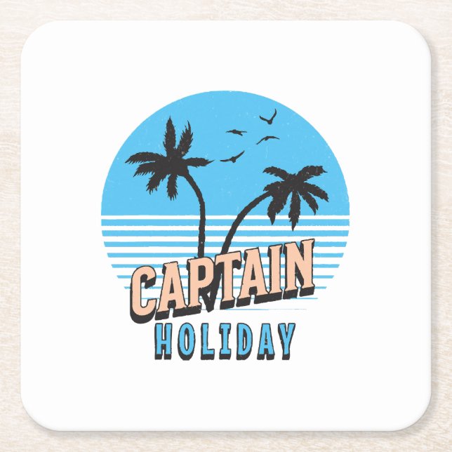 Captain Holiday Rechteckiger Pappuntersetzer (Vorderseite)