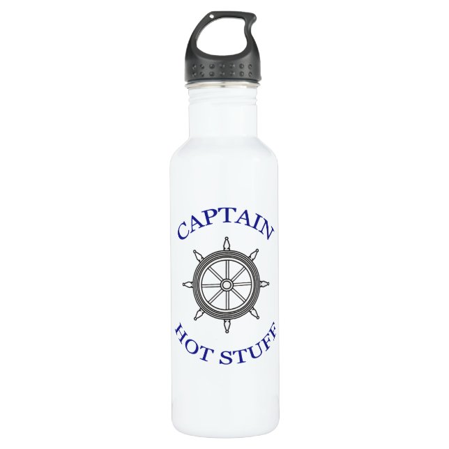 "Captain Hot Stuff" Edelstahlflasche (Vorderseite)