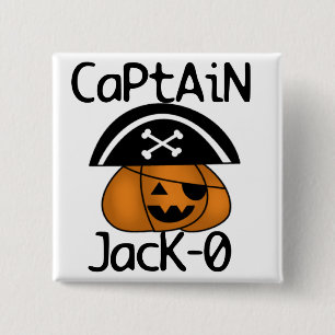 Captain Jack=O Halloween-Hemden und -Geschenke Button
