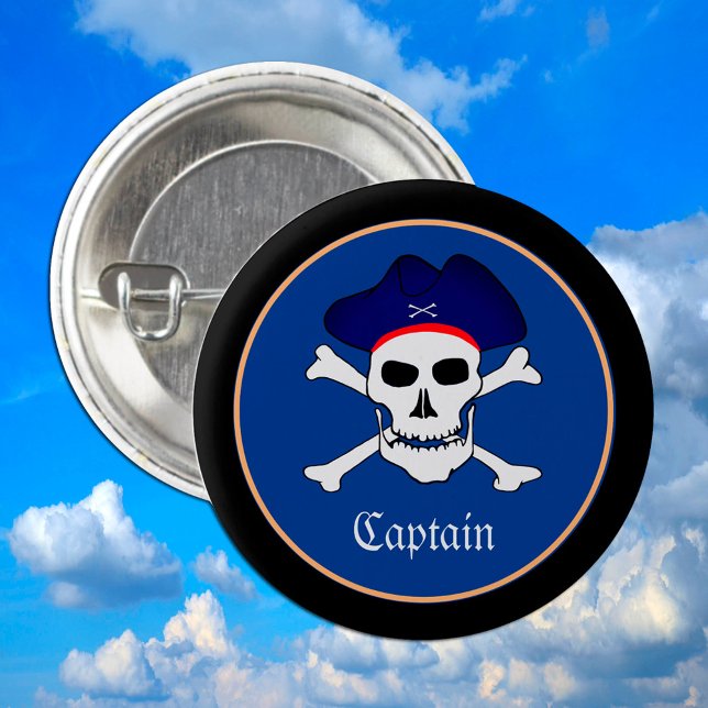 Captain Jack & Pirates Flag, Pirate / Jungs Party Button (Von Creator hochgeladen)