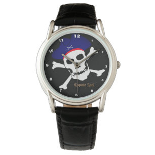 Captain Jack & Pirates Flag, Skull / Bootsmode Armbanduhr