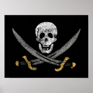 Captain Jack Rackhams Piratenflagge Pirate Flag Poster