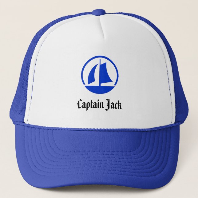 "Captain Jack" Sailors Vatertag Hut Truckerkappe (Vorderseite)