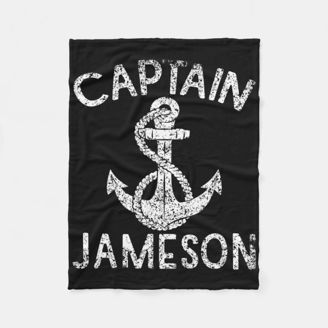 Captain Jameson Yacht Anker Boot Schiff Bootsfahrt Fleecedecke (Vorderseite)