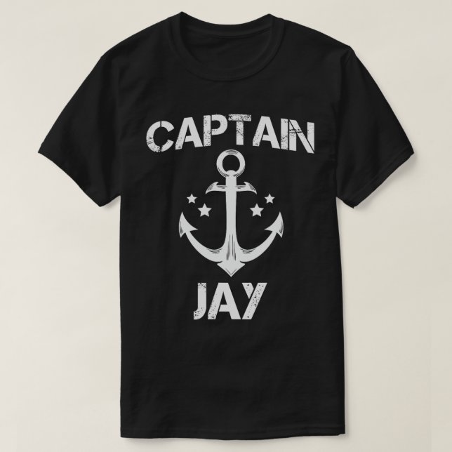 CAPTAIN JAY Funny Birthday Personalisiert Name Boo T-Shirt (Design vorne)