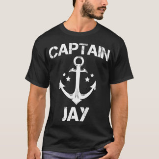 CAPTAIN JAY Funny Birthday Personalisiert Name Boo T-Shirt