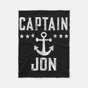 Captain Jon Boating-Geschenk für Bootsliebhaber Fleecedecke