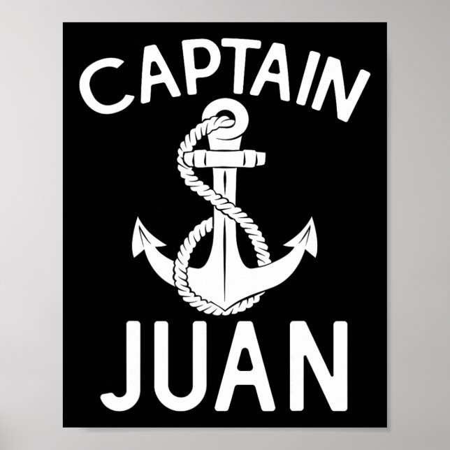 Captain Juan Ship Boat Bootschiff Anker Poster (Vorne)