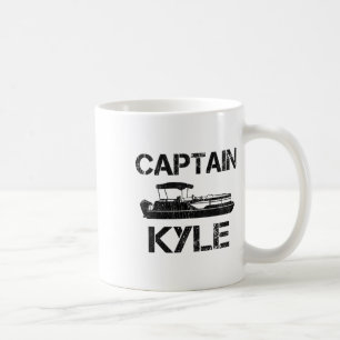 Captain Kyle Pontoon Personalisierter Bootsname Fi Kaffeetasse