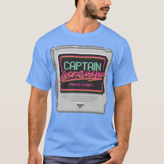 Captain Laserhawk Spielkarte Drück Start Mädchen T-Shirt