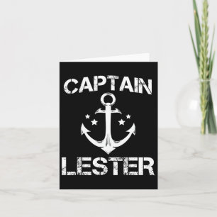 Captain Lester Funny Birthday Personalisiert Name  Karte