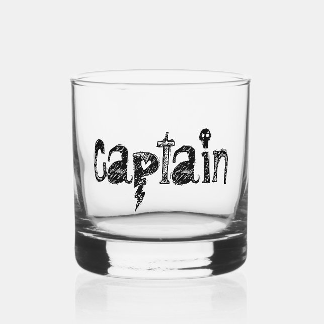 Captain Lettering Whiskyglas (Vorderseite)
