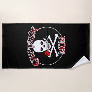 Captain Mama Beach Handtuch