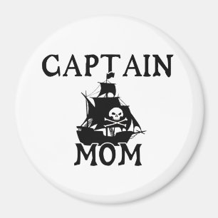 Captain Mama Round Magnet
