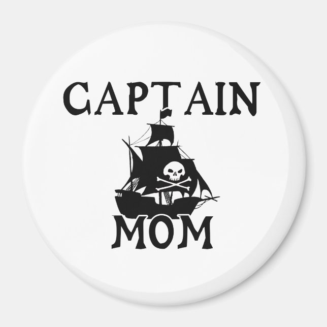 Captain Mama Round Magnet (Vorne)