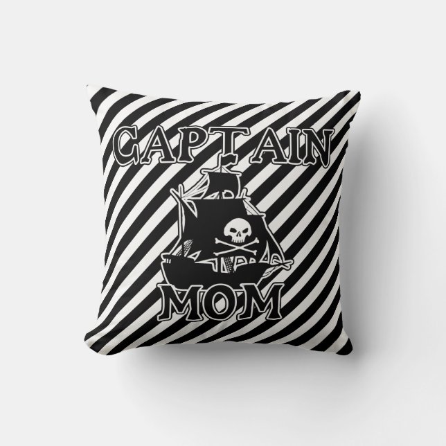 Captain Mama Throw Kissen (Vorderseite)