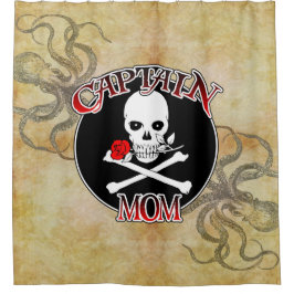 Captain Mama - Von den Deep begeistert Duschvorhang