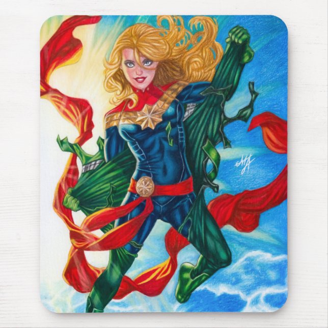 Captain Marvel ~ Carol Danvers Mousepad (Vorne)