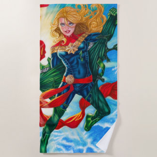 Captain Marvel ~ Carol Danvers Strandtuch