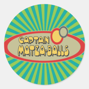 Captain MATZA BALLS Runder Aufkleber