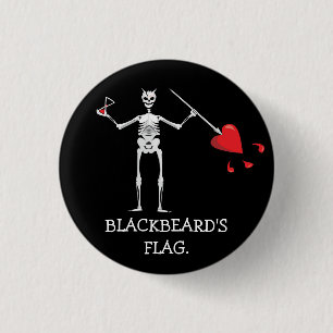 CAPTAIN MAYFLOWER'S Blackbeard Flag Button