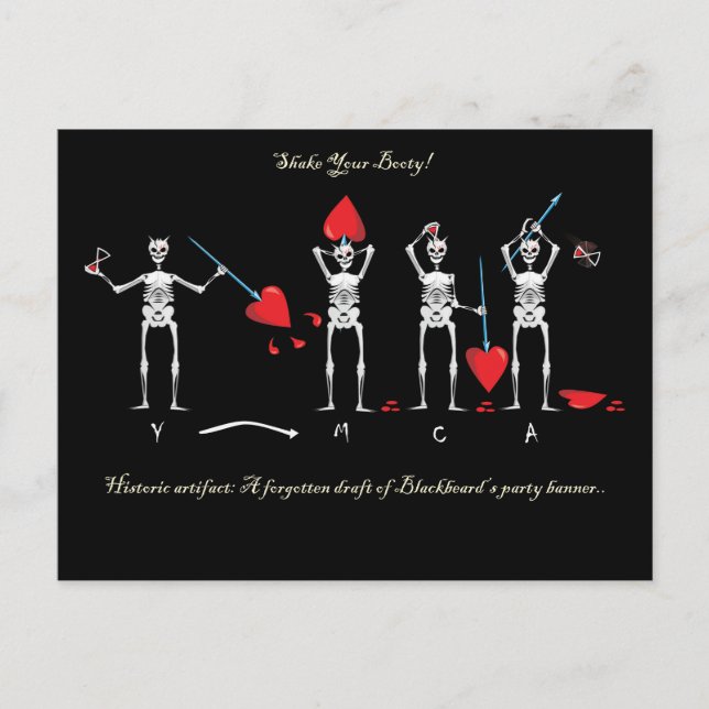 CAPTAIN MAYFLOWER'S Blackbeard Flag Postkarte (Vorderseite)