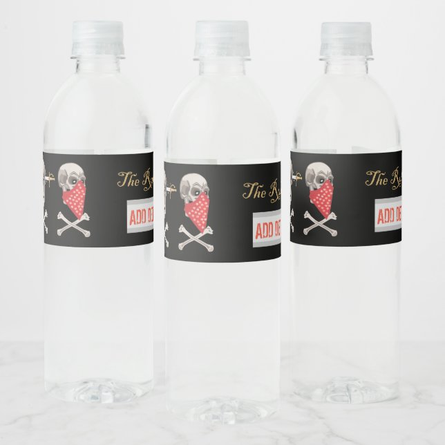 CAPTAIN MAYFLOWER's Flag für Billy One Hand Label Wasserflaschenetikett (Flaschen)