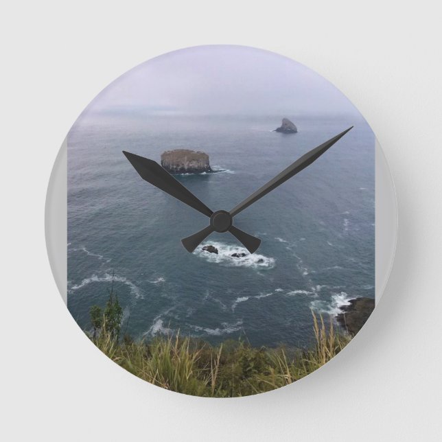 Captain Meares, Oregon Coast Runde Wanduhr (Vorderseite)