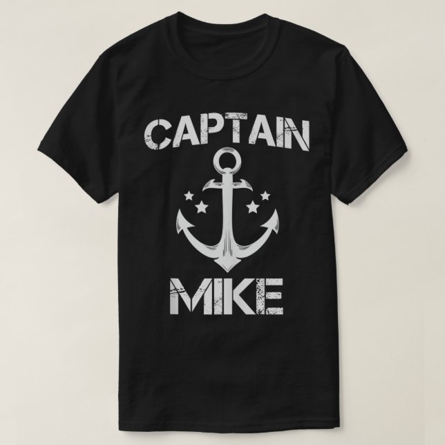 CAPTAIN MIKE Funny Birthday Personalisiert Name Bo T-Shirt (Design vorne)