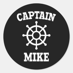 Captain Mike T Shirt Runder Aufkleber