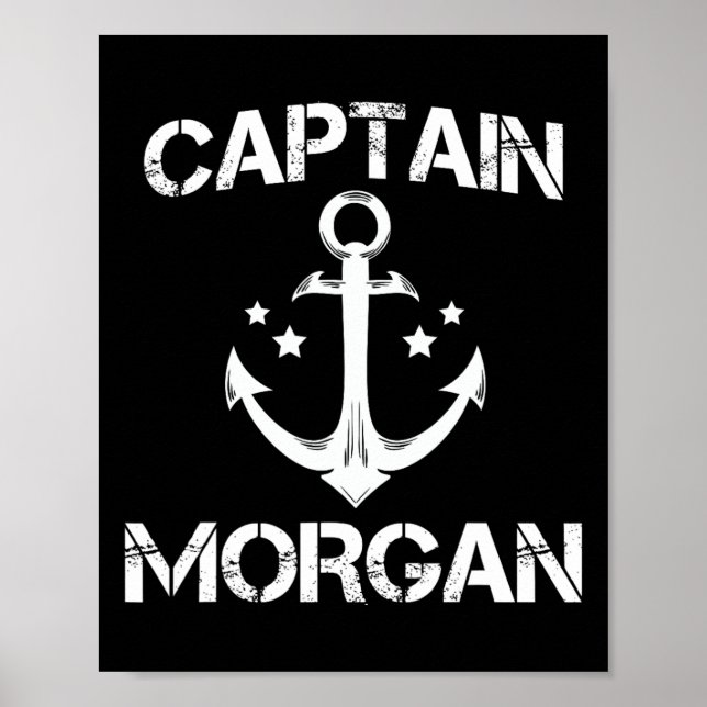 Captain Morgan Funny Birthday Personalisierter Nam Poster (Vorne)