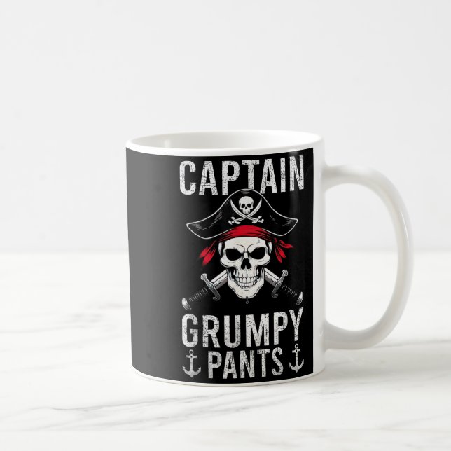 Captain Mpy Pants Rate Humor Skull Graphic  Kaffeetasse (Rechts)
