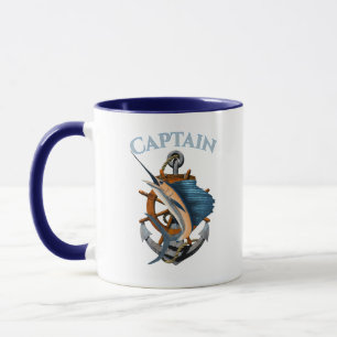 Captain Nautical Anchor Tiefseefischerei Tasse