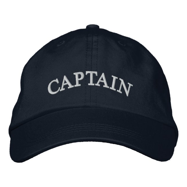 Captain Navy Blue bestickt Bestickte Baseballkappe (Vorderseite)