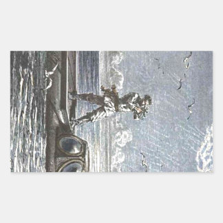Captain Nemo Verne 20.000 Ligen Sci Fi Art Rechteckiger Aufkleber
