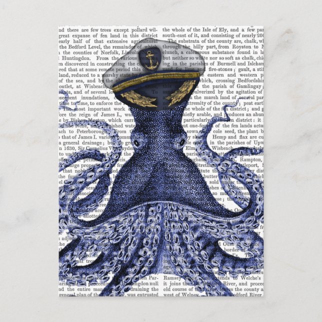 Captain Octopus Postkarte (Vorderseite)