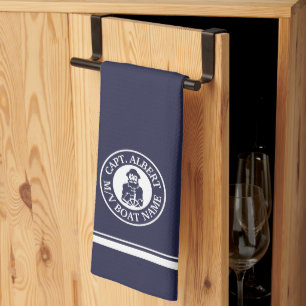 Captain Old Scruff Logo Personalisiert Küchentüche Geschirrtuch